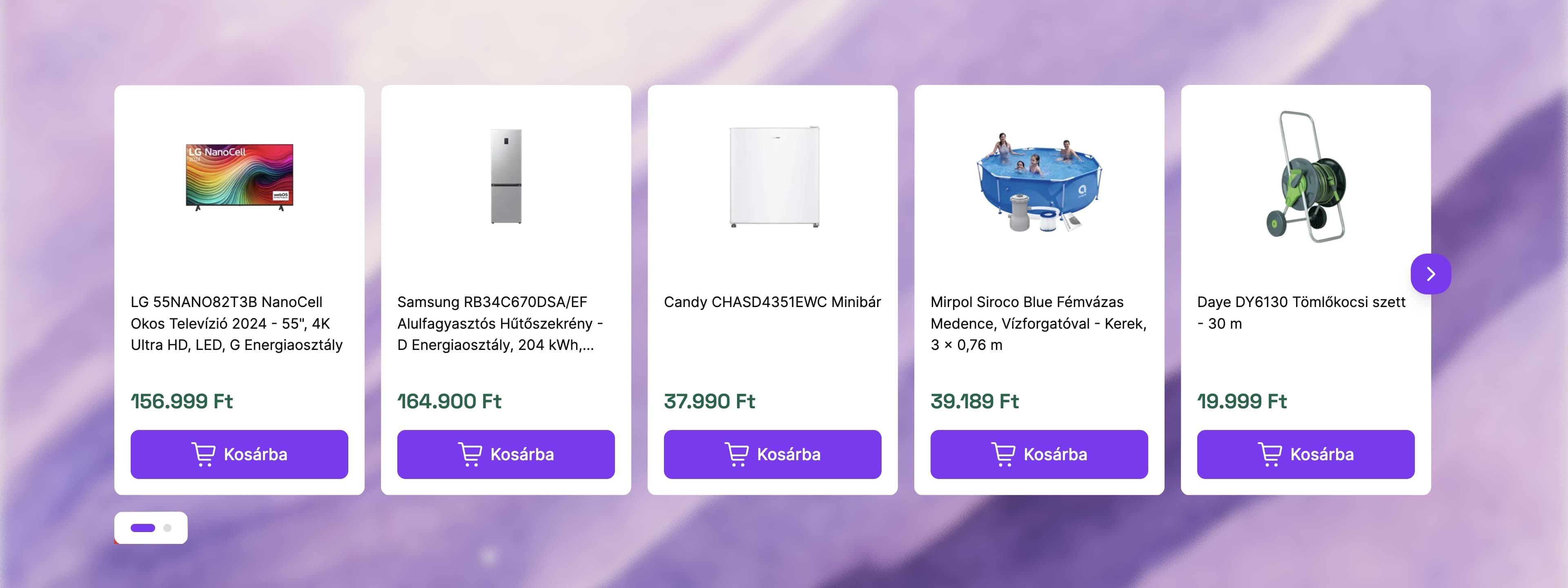 fizz.hu product carousel