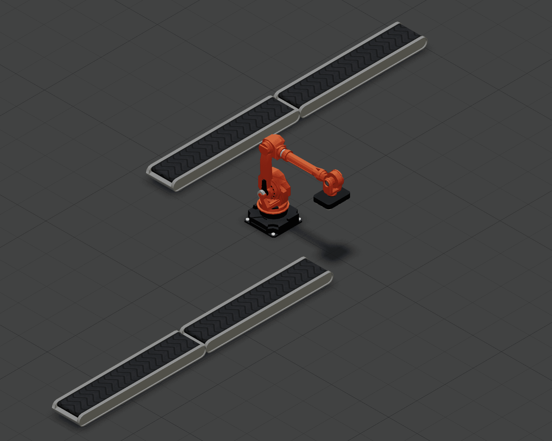 Industrial Robot Transferring Physics Simulation